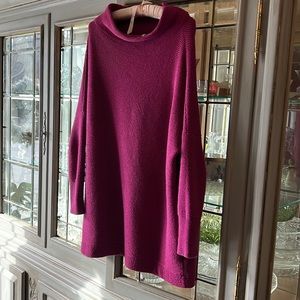 Free People magenta sweater gently worn size small
